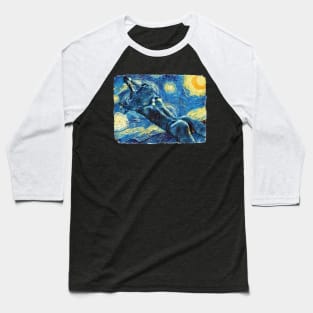 Yoga Van Gogh Style Baseball T-Shirt